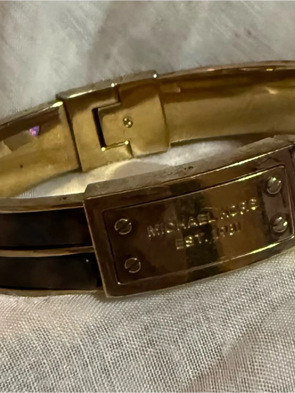 Michael Kors Gold-Tone Pavé Crystal Bangle Bracelet